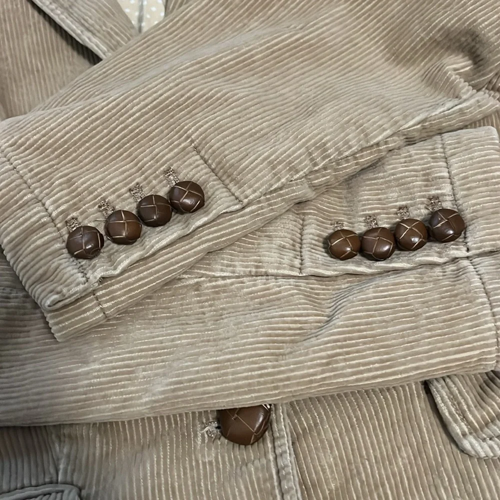 JCrew Vintage Corduroy Blazer Tan Size Small